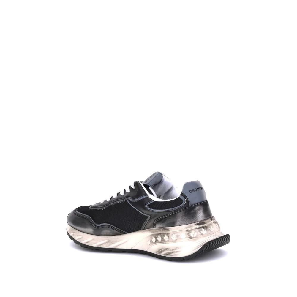 Dsquared² Schwarze Sneaker aus Kalbsleder Bos Taurus by Dsquared²