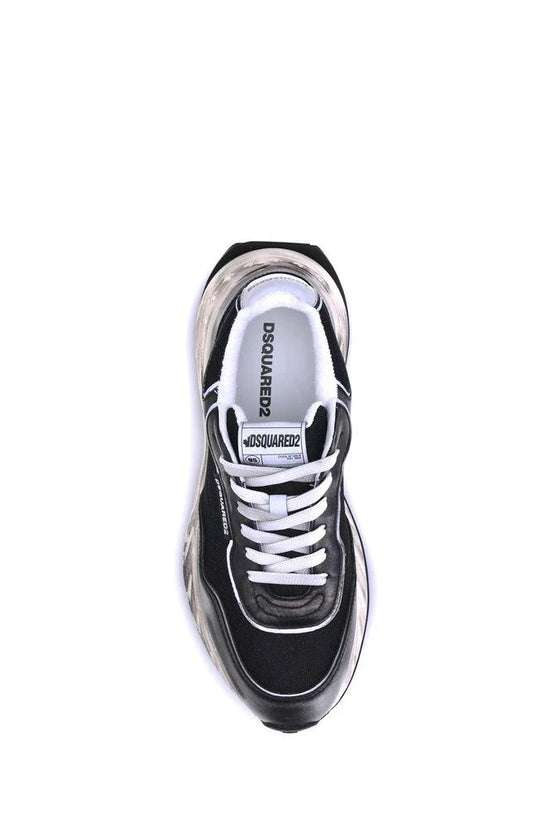 Dsquared² Schwarze Sneaker aus Kalbsleder Bos Taurus by Dsquared²