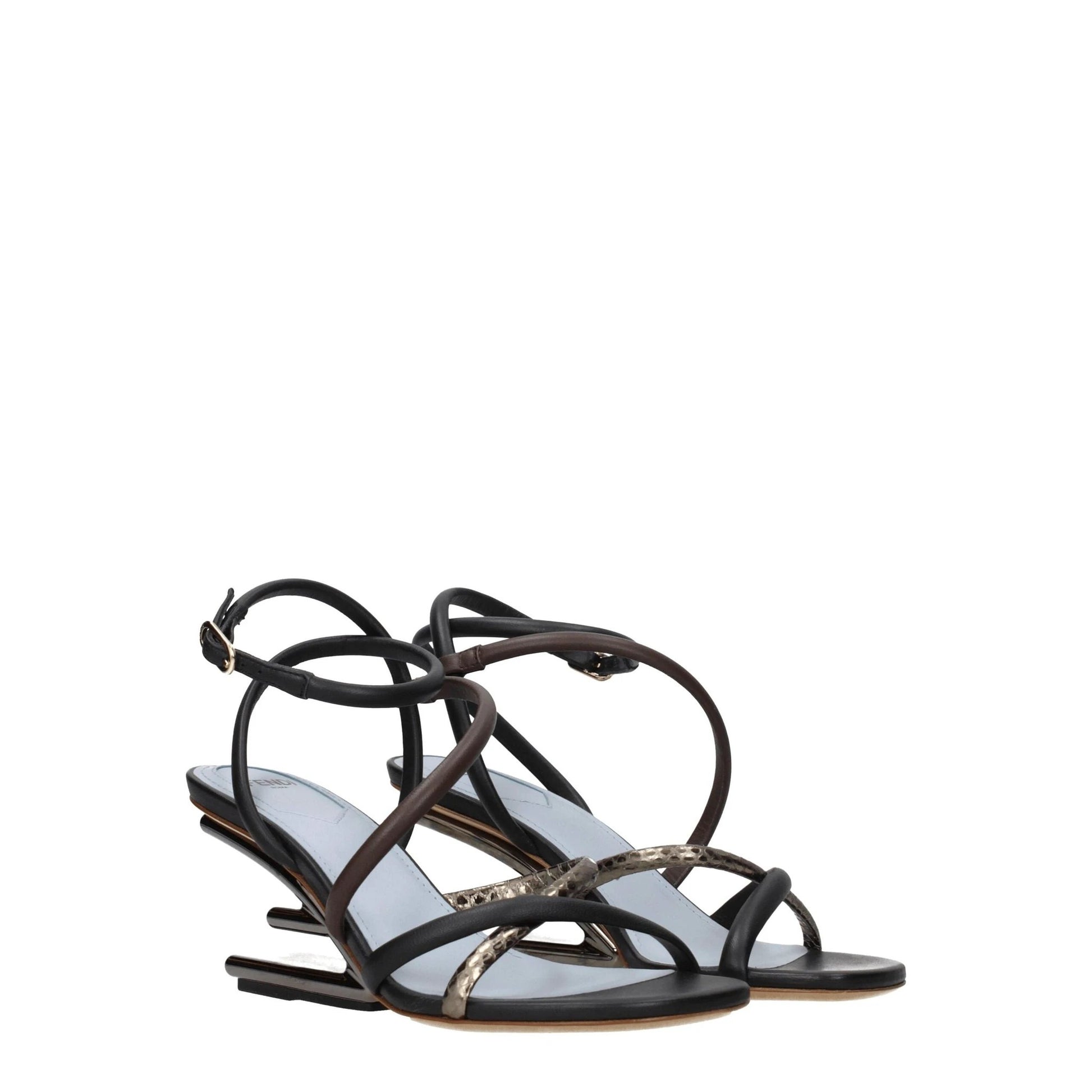 Fendi Flache Sandalen aus Leder in verschiedenen Farben by Fendi