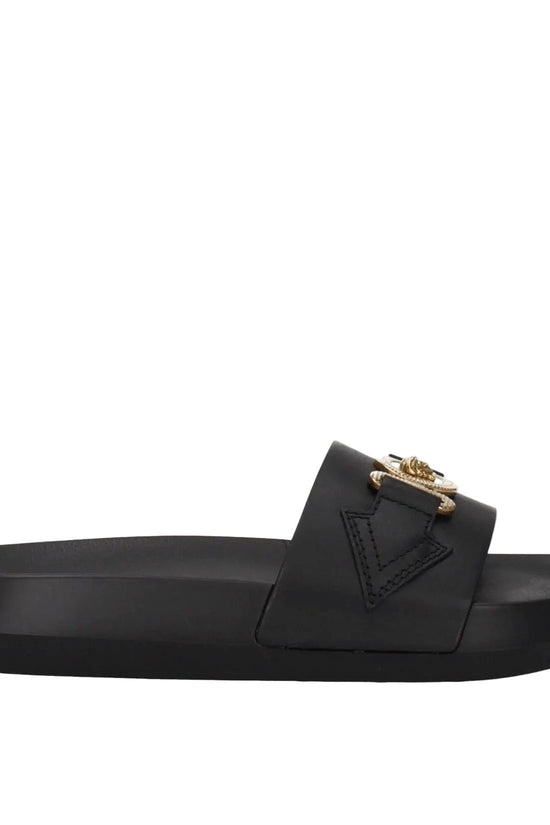 Versace Sandalen Medusa Leder Luxus Schwarz | ELORÉ by Versace