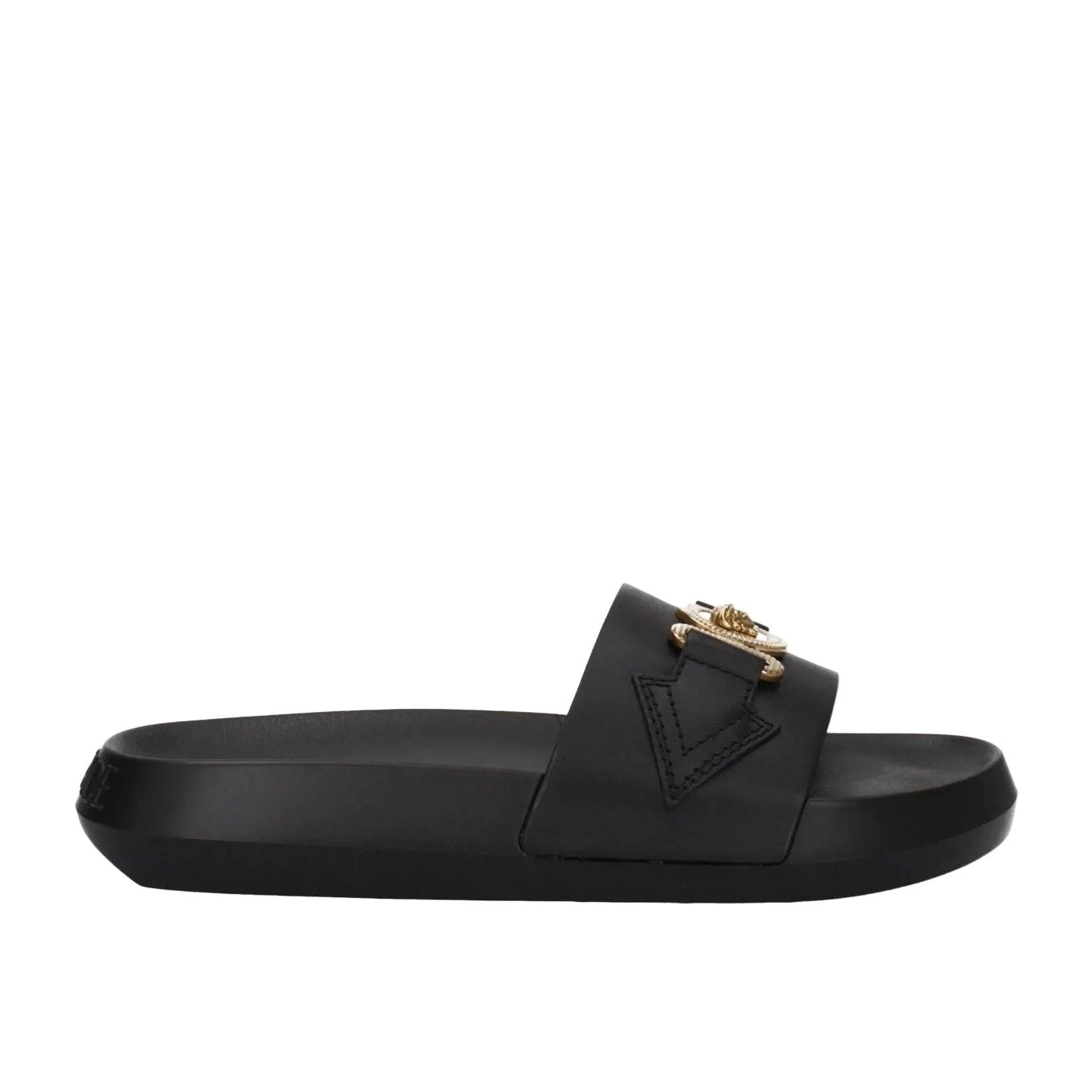 Versace Sandalen Medusa Leder Luxus Schwarz | ELORÉ by Versace