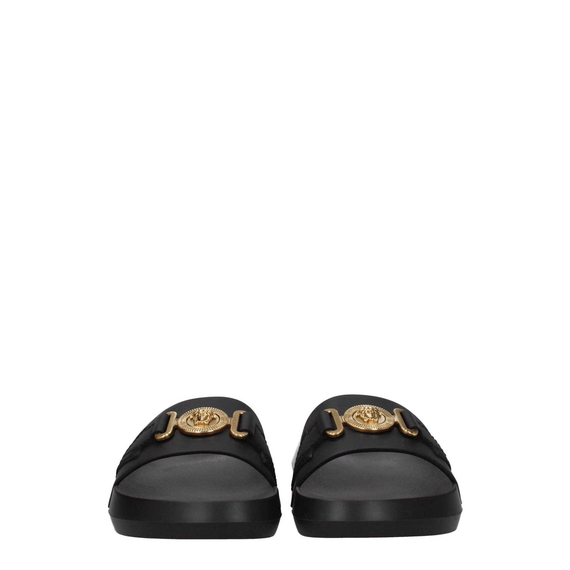Versace Sandalen Medusa Leder Luxus Schwarz | ELORÉ by Versace