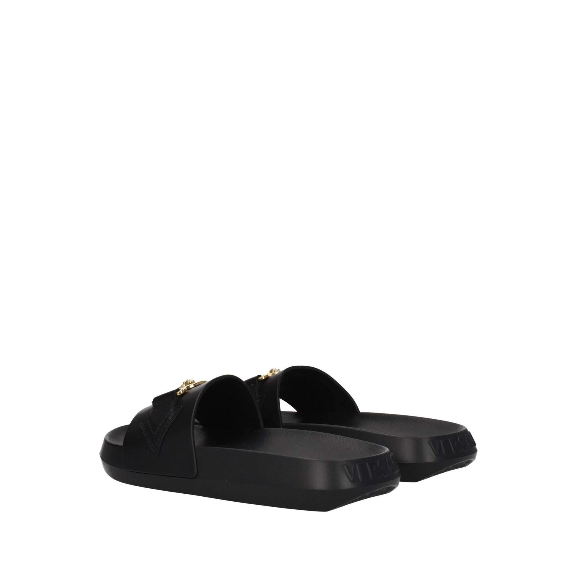 Versace Sandalen Medusa Leder Luxus Schwarz | ELORÉ by Versace