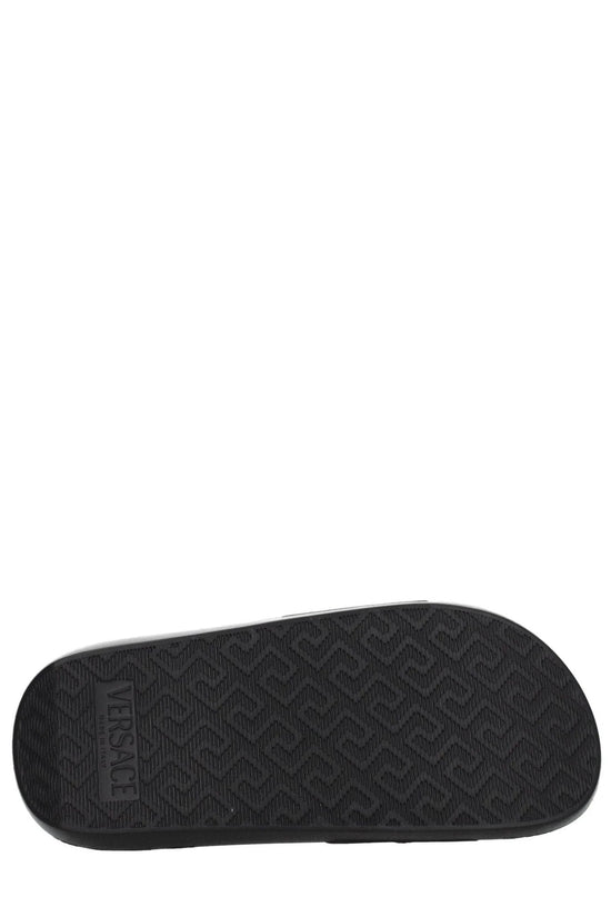 Versace Sandalen Medusa Leder Luxus Schwarz | ELORÉ by Versace