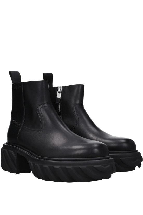 Off White Tractor Motor Boots Dunkel Schwarz | ELORÉ by Off-White