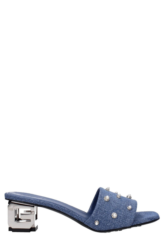 Givenchy Blaue Stoff-Sandalen by Givenchy