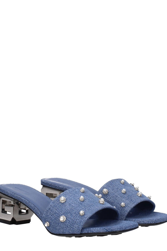 Givenchy Blaue Stoff-Sandalen by Givenchy