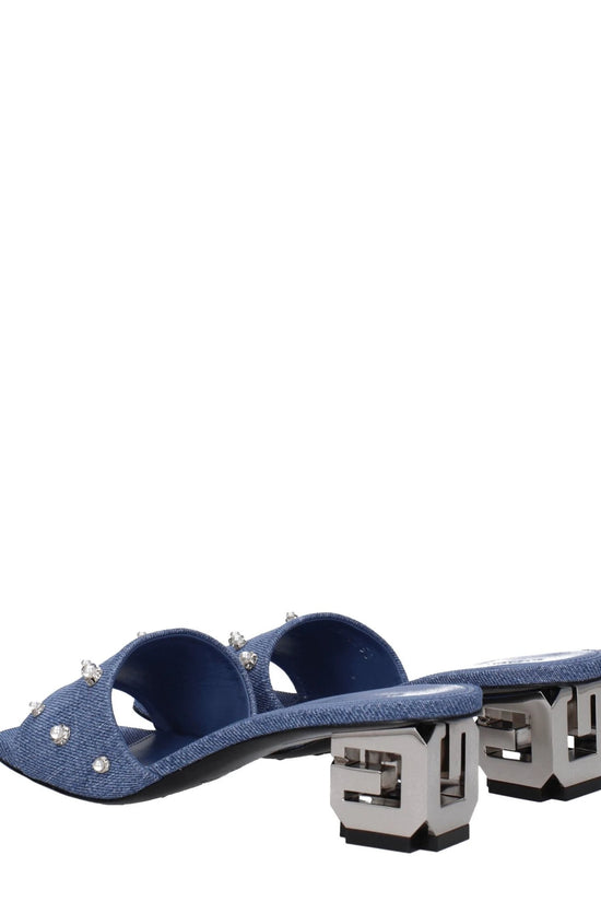 Givenchy Blaue Stoff-Sandalen by Givenchy