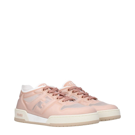 Fendi Rosa Fasern Turnschuhe by Fendi