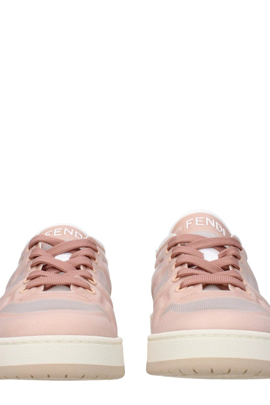 Fendi Rosa Fasern Turnschuhe by Fendi