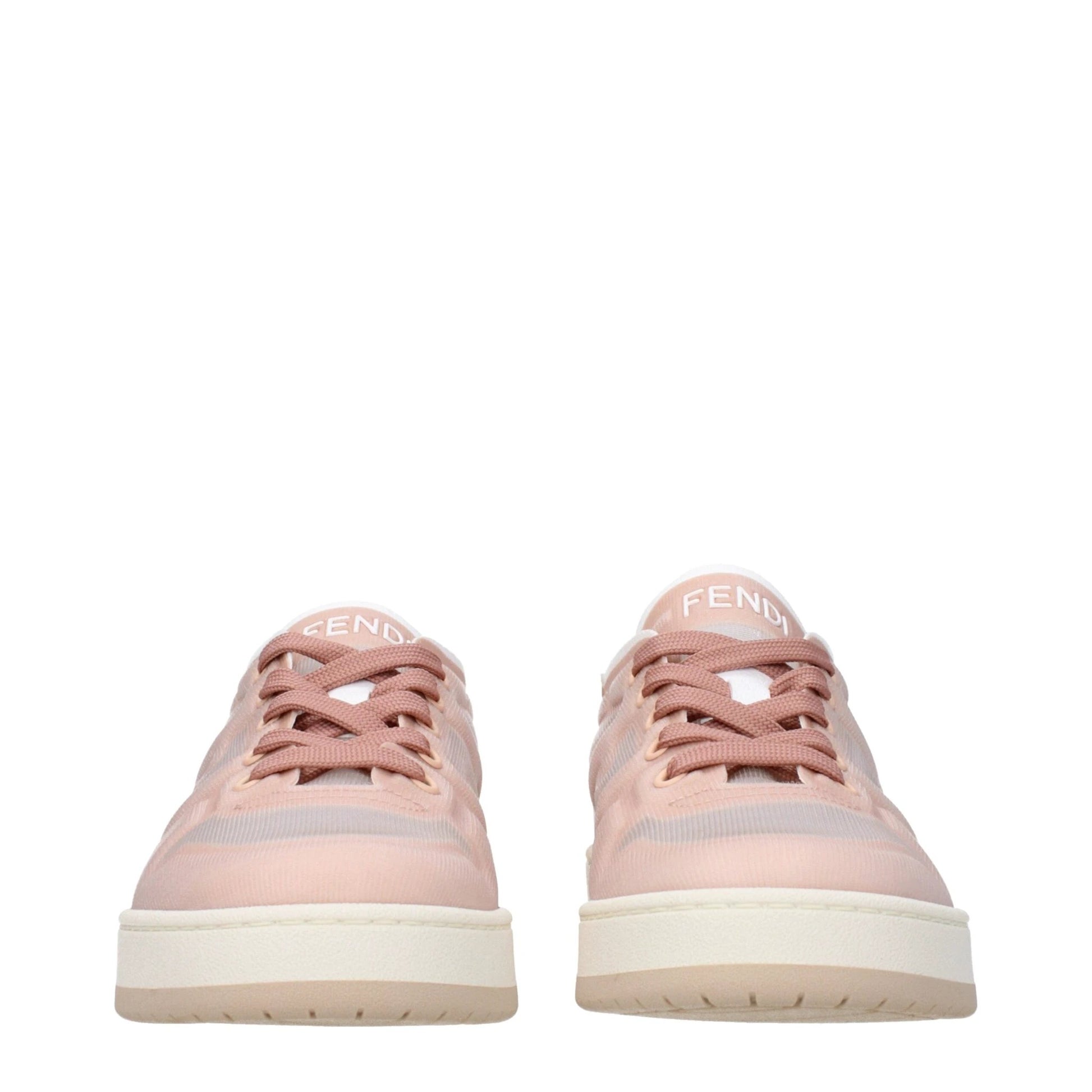 Fendi Rosa Fasern Turnschuhe by Fendi