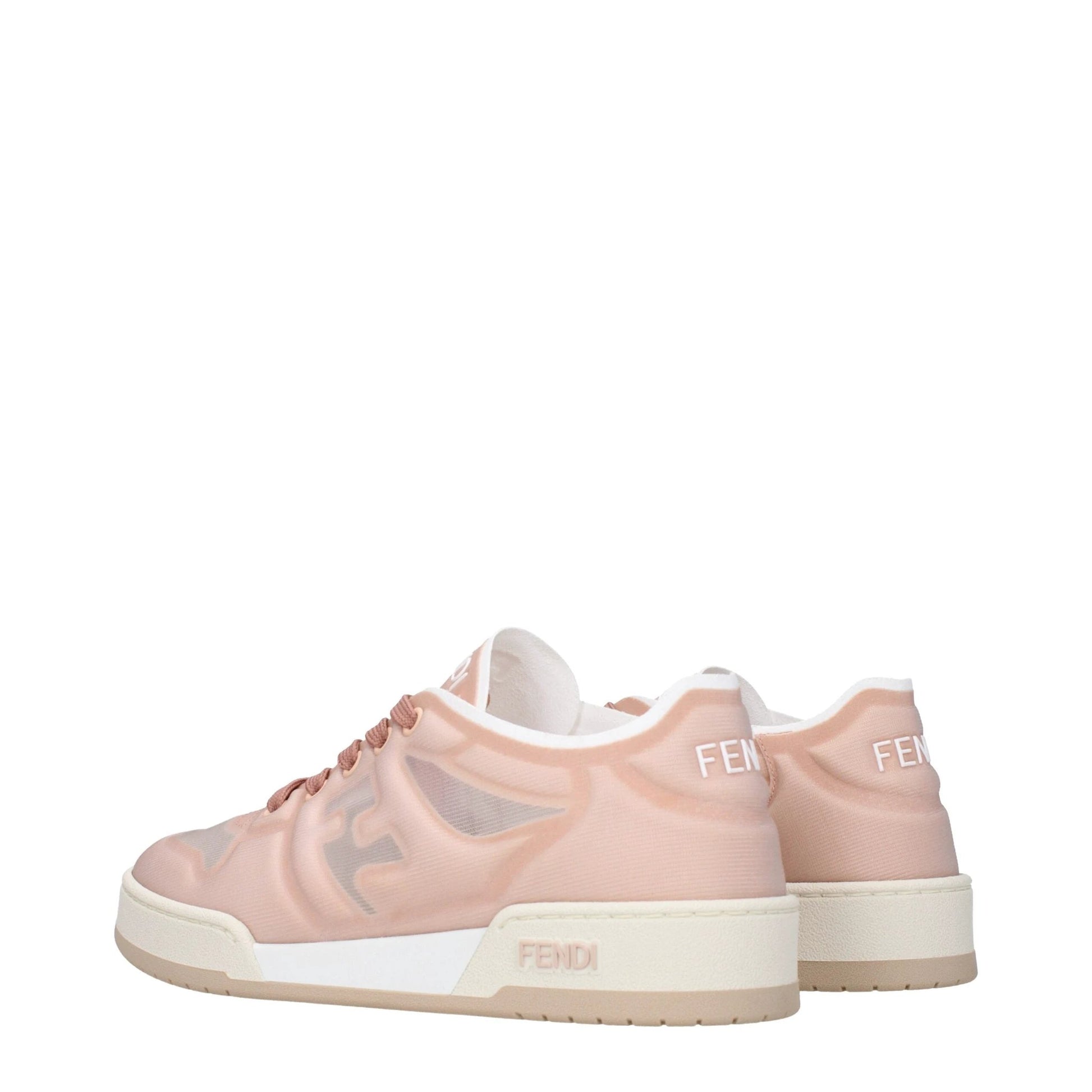 Fendi Rosa Fasern Turnschuhe by Fendi