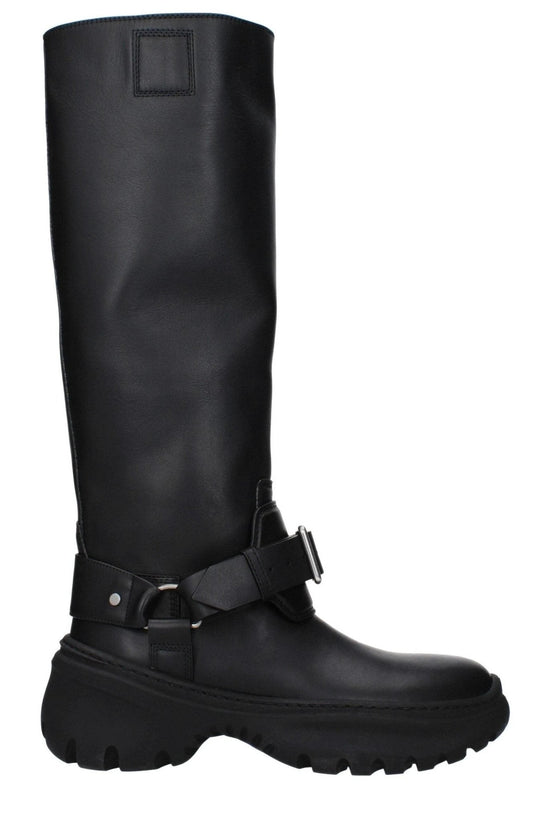 Burberry Lederstiefel Schwarz Glattleder Gepolstert | ELORÉ by Burberry