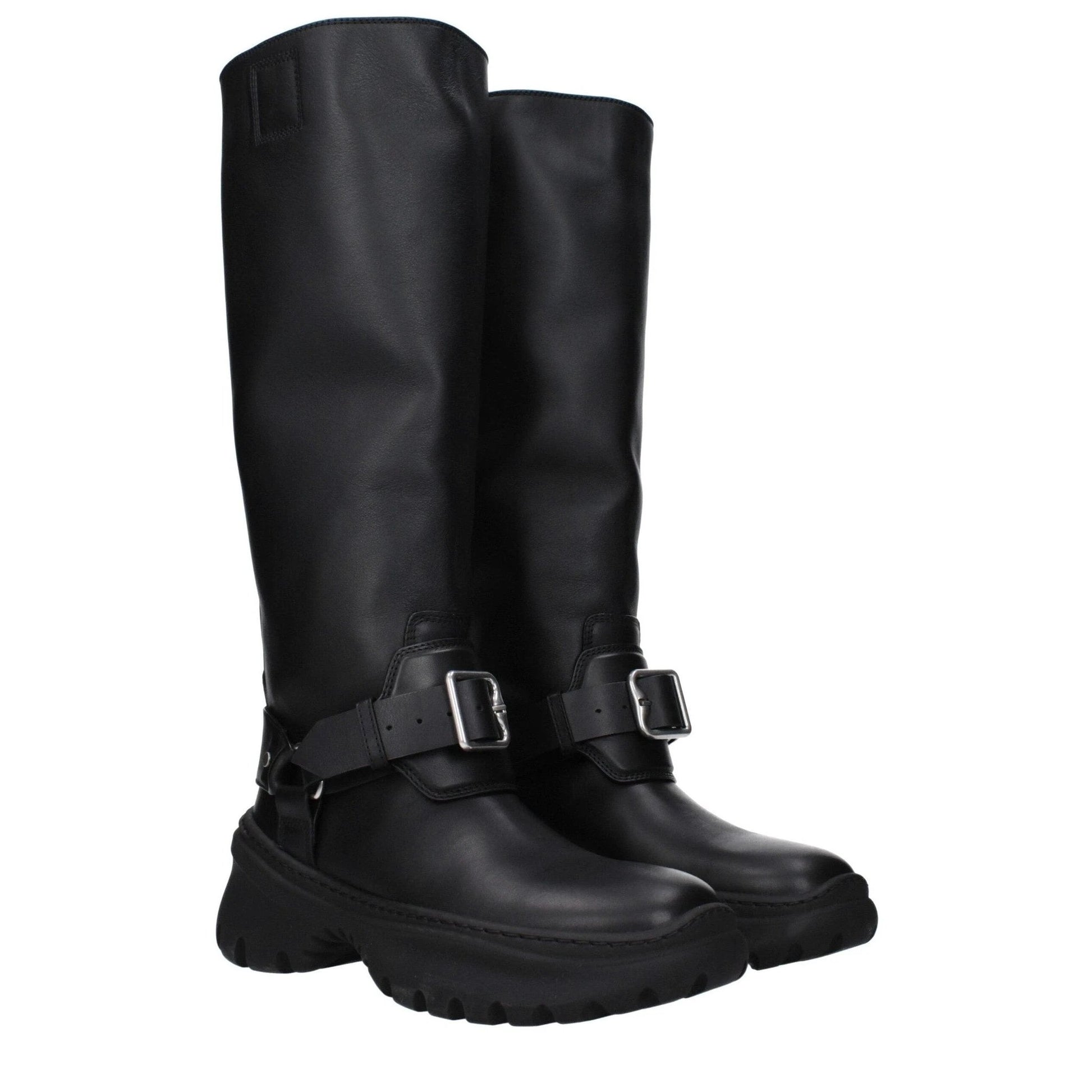 Burberry Lederstiefel Schwarz Glattleder Gepolstert | ELORÉ by Burberry
