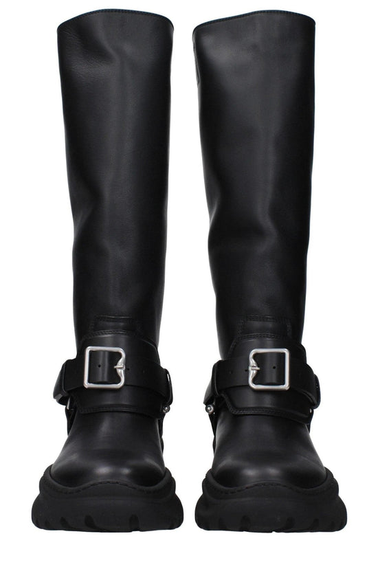 Burberry Lederstiefel Schwarz Glattleder Gepolstert | ELORÉ by Burberry