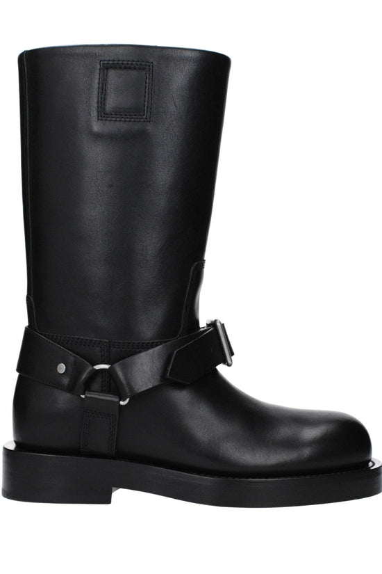 Burberry Kniehohe Lederstiefel Kalbsleder Schwarz | ELORÉ by Burberry