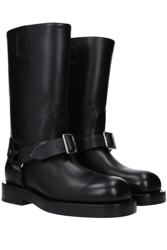 Burberry Kniehohe Lederstiefel Kalbsleder Schwarz | ELORÉ by Burberry