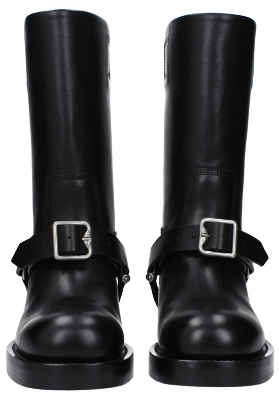 Burberry Kniehohe Lederstiefel Kalbsleder Schwarz | ELORÉ by Burberry