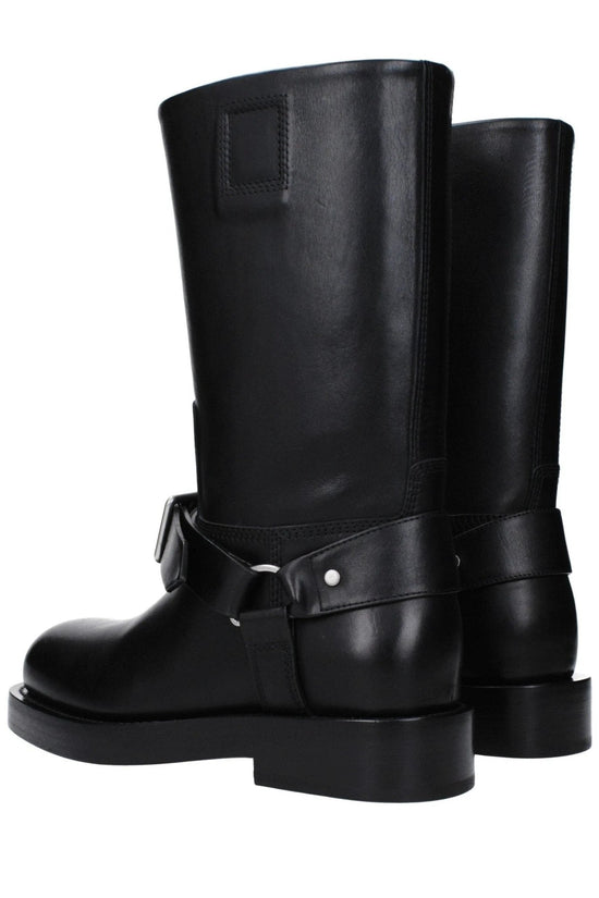 Burberry Kniehohe Lederstiefel Kalbsleder Schwarz | ELORÉ by Burberry