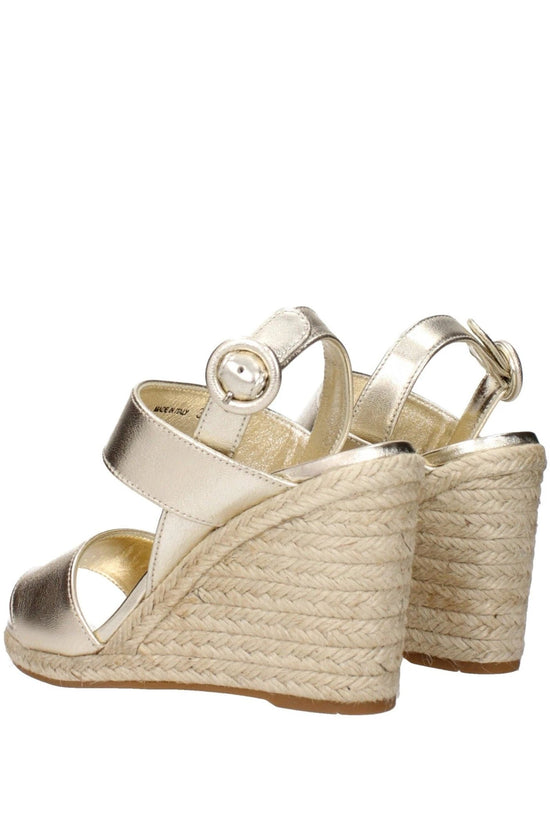 Prada Sandalen Keilabsatz Gold Glanz Schimmernd | ELORÉ by Prada
