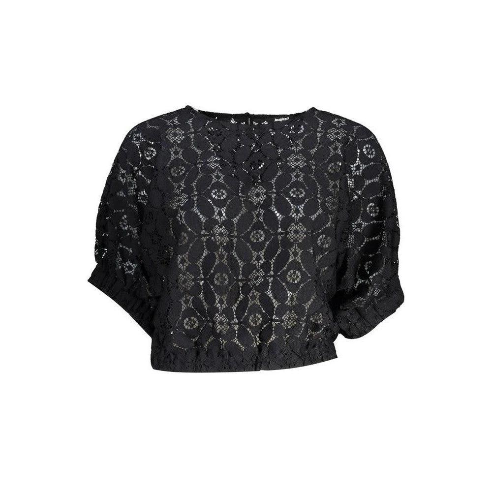 Desigual Puffärmel Spitzenbluse Schwarz | ELORÉ by Desigual