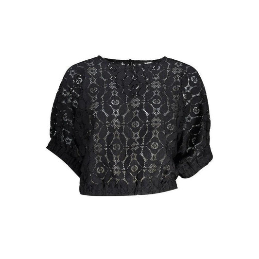 Desigual Puffärmel Spitzenbluse Schwarz | ELORÉ by Desigual