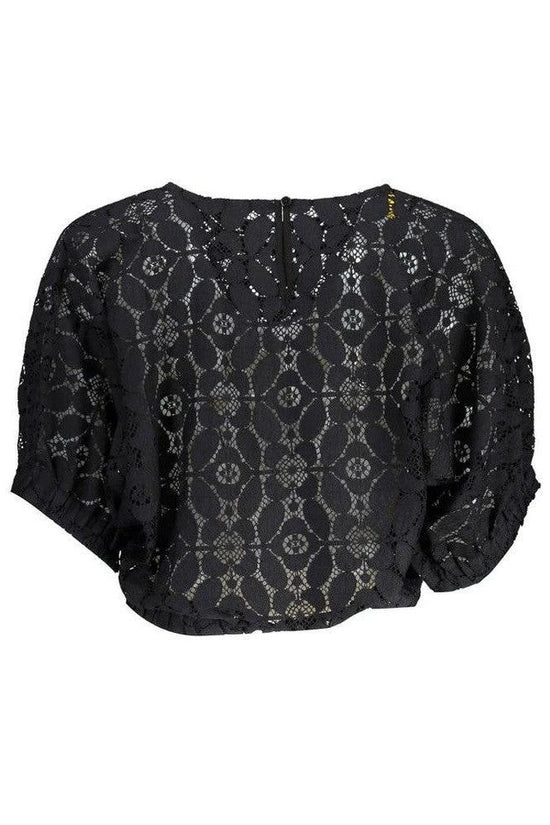 Desigual Puffärmel Spitzenbluse Schwarz | ELORÉ by Desigual
