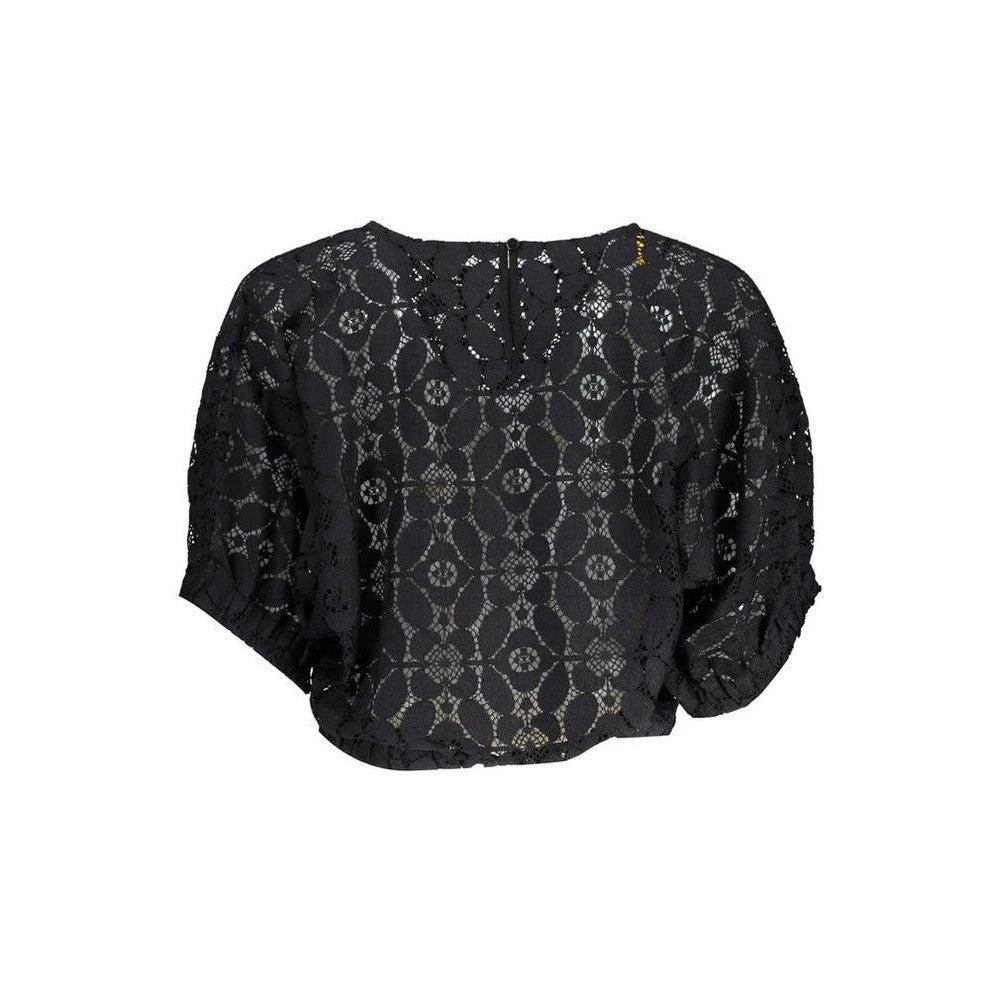 Desigual Puffärmel Spitzenbluse Schwarz | ELORÉ by Desigual