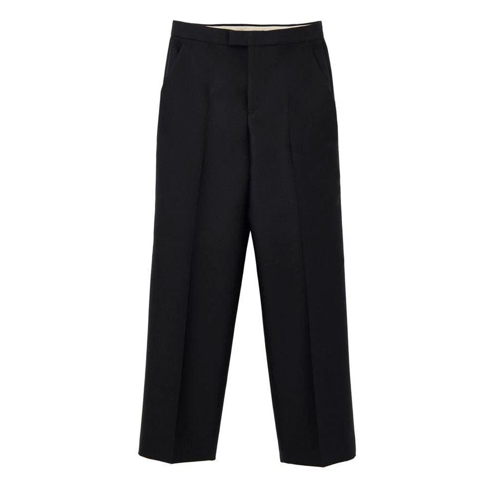Gucci Luxus Wollseide Gabardine Hose Schwarz | ELORÉ by Gucci