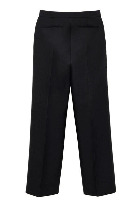 Gucci Luxus Wollseide Gabardine Hose Schwarz | ELORÉ by Gucci