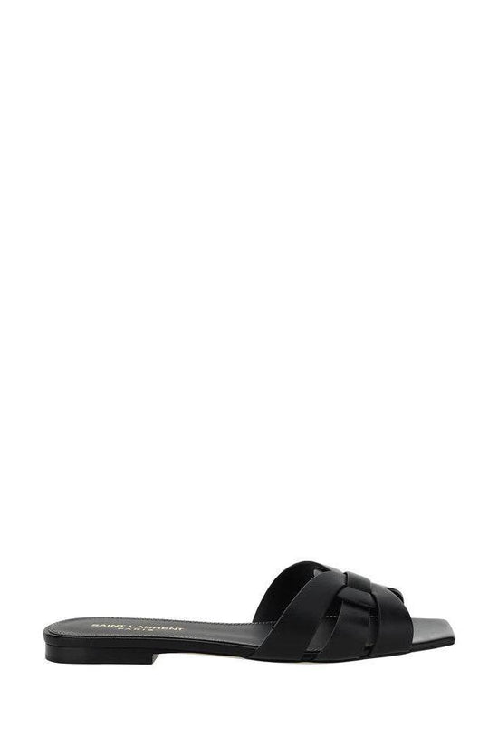 Saint Laurent Sandalen Kalbsleder Schwarz | ELORÉ by Saint Laurent