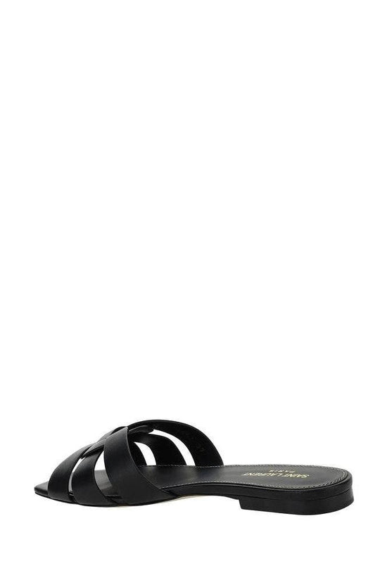 Saint Laurent Sandalen Kalbsleder Schwarz | ELORÉ by Saint Laurent