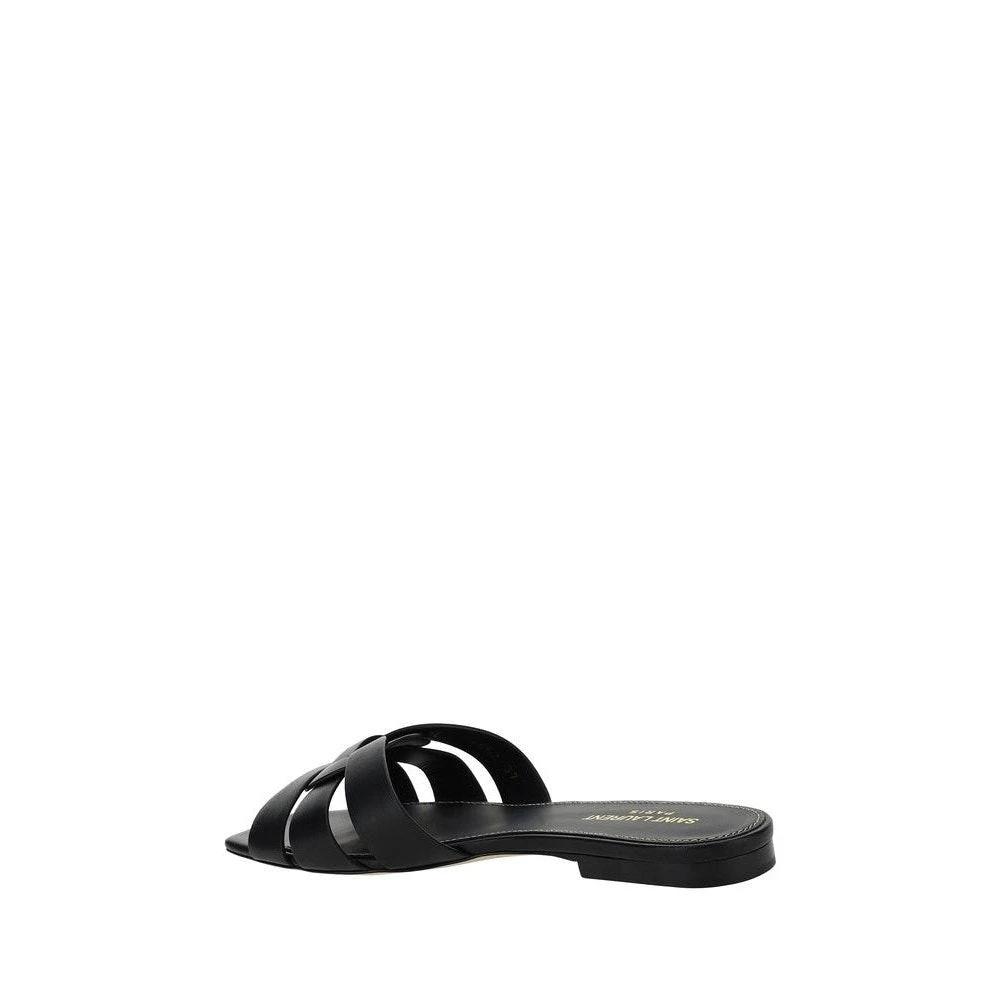 Saint Laurent Sandalen Kalbsleder Schwarz | ELORÉ by Saint Laurent