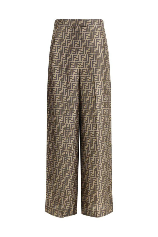 Fendi Braune Seidenhose für den Alltag by Fendi