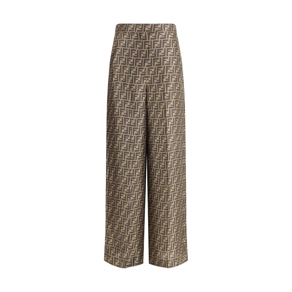 Fendi Braune Seidenhose für den Alltag by Fendi