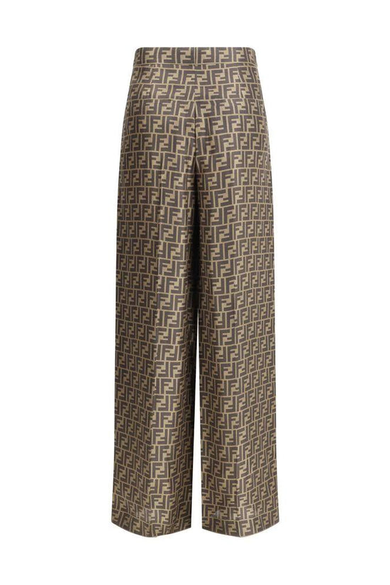 Fendi Braune Seidenhose für den Alltag by Fendi