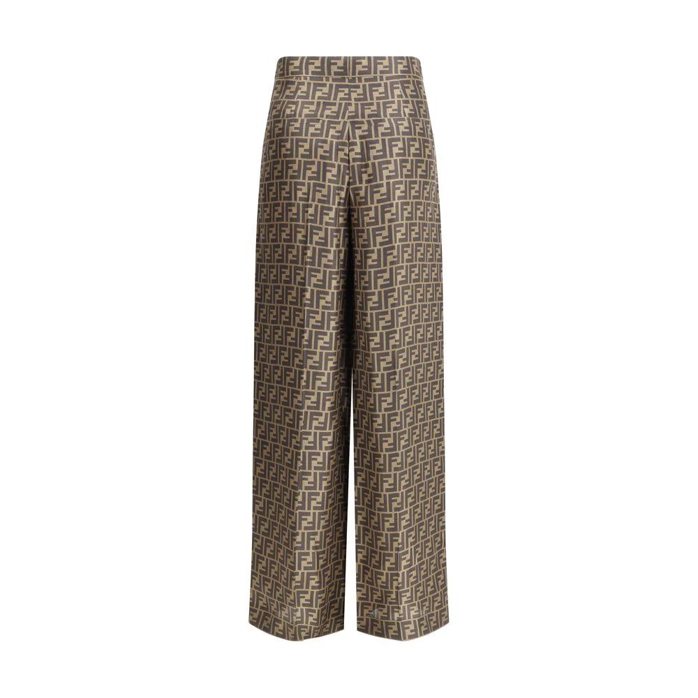 Fendi Braune Seidenhose für den Alltag by Fendi