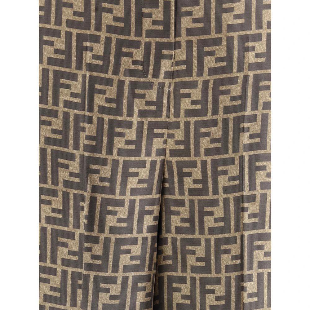 Fendi Braune Seidenhose für den Alltag by Fendi