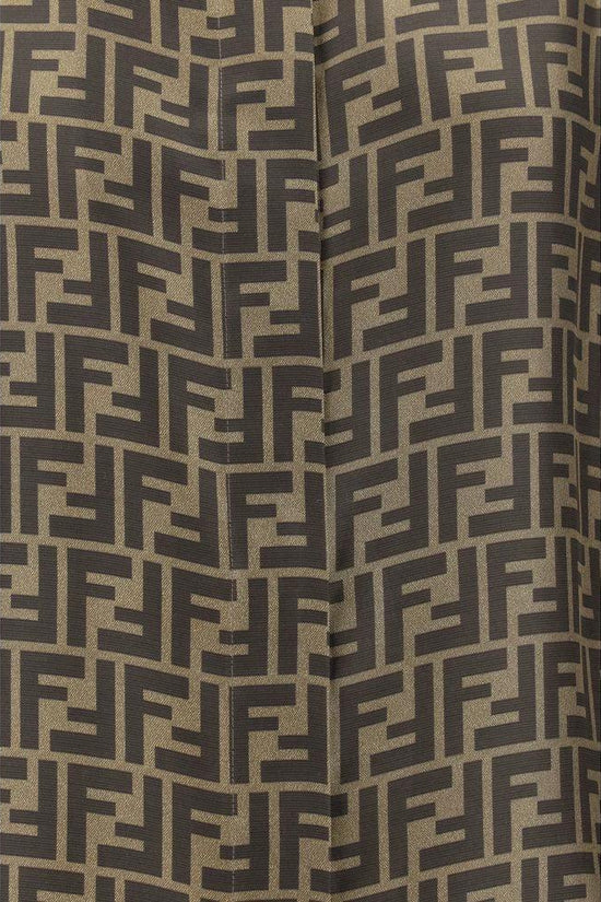 Fendi Braune Seidenbluse mit Muster by Fendi