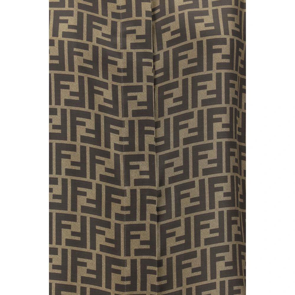 Fendi Braune Seidenbluse mit Muster by Fendi