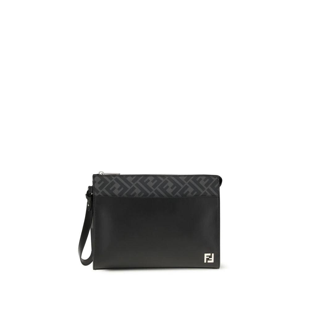 Fendi Schwarze Leder-Clutch by Fendi