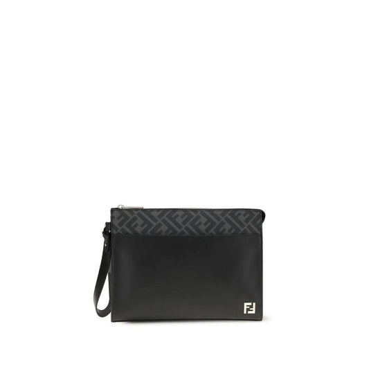 Fendi Schwarze Leder-Clutch by Fendi