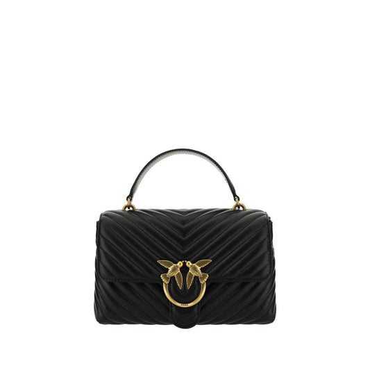 PINKO Schwarzes Portemonnaie aus Kalbsleder Bos Taurus by PINKO