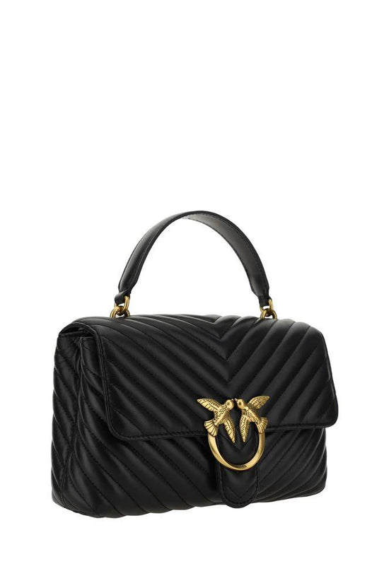 PINKO Schwarzes Portemonnaie aus Kalbsleder Bos Taurus by PINKO