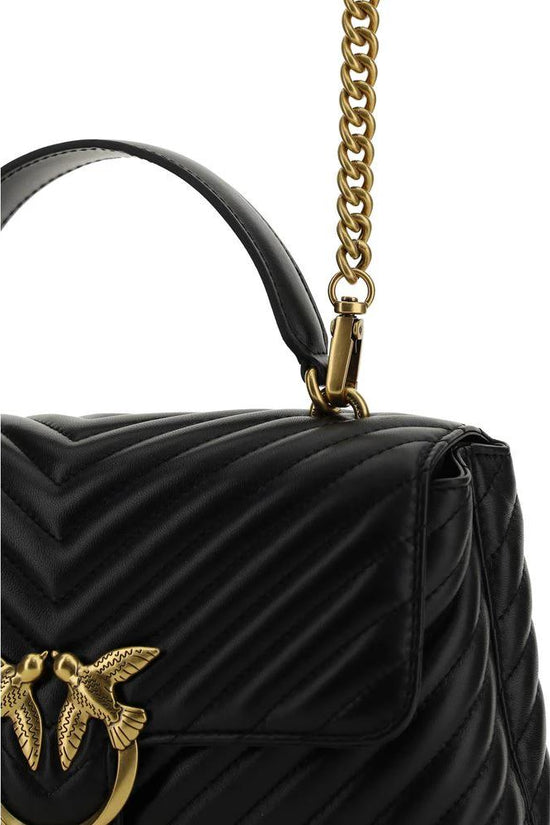 PINKO Schwarzes Portemonnaie aus Kalbsleder Bos Taurus by PINKO