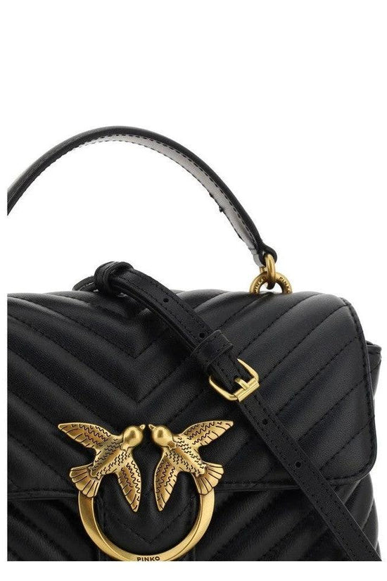 Pinko Gesteppte Love Lady Mini Handtasche Schwarz | ELORÉ by PINKO