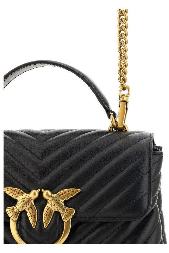 Pinko Gesteppte Love Lady Mini Handtasche Schwarz | ELORÉ by PINKO