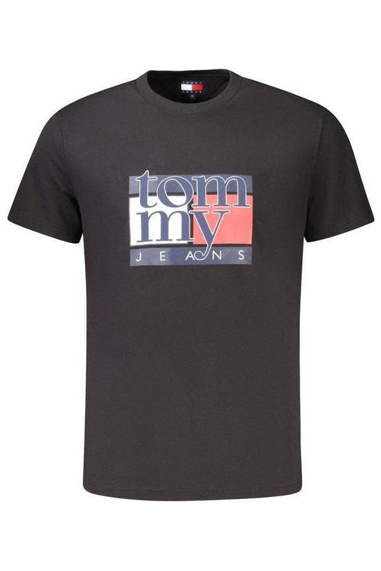 Tommy Hilfiger T Shirt Stack Logo Druck Schwarz | ELORÉ by Tommy Hilfiger