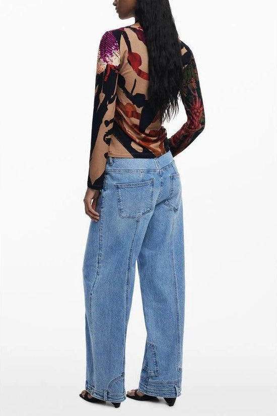 Desigual Langarmshirt Kooperation Edition Braun | ELORÉ by Desigual