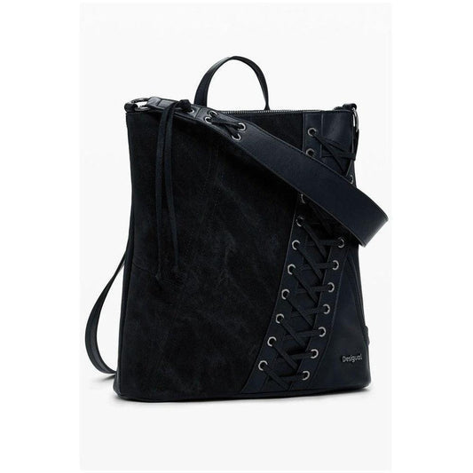 Desigual Mini Patch Rucksack Mit Schnürung Schwarz | ELORÉ by Desigual